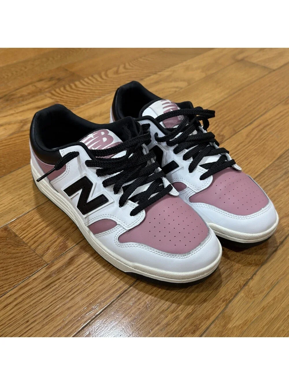 Size 8.5 Men’s New Balance 480 White Rosewood Black SAMPLE , Women’s Size 10